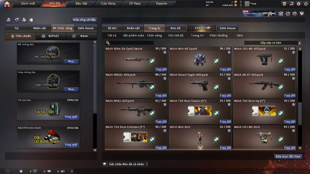 shop acc cf uy tin gia re